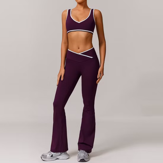 Abbigliamento da yoga Leggings a vita alta per il sollevamento dei fianchi Running Fitness Tuta sportiva per reggiseno da yoga senza cuciture XL attillata ad alta resistenza per donna